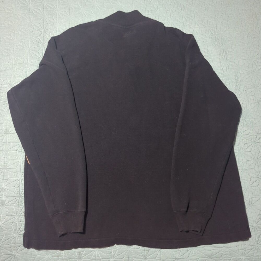 Woolrich Mens XL Boysen 1/4 Zip Sweater Pull Over Elbow Patches Black - Picture 2 of 5